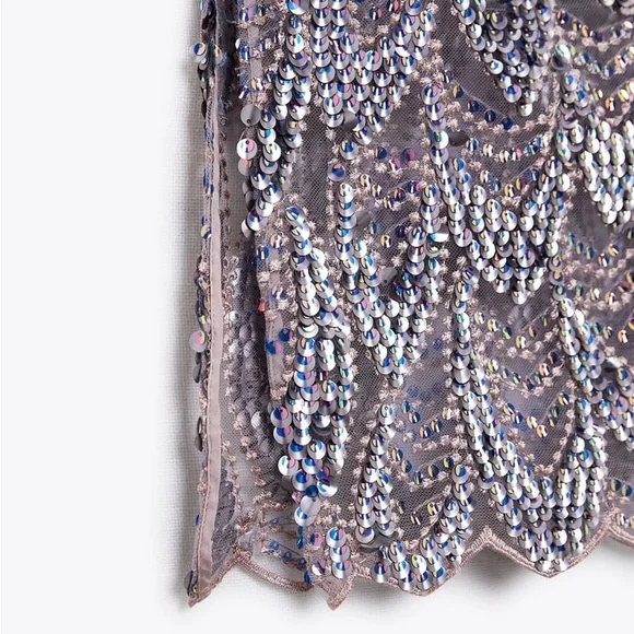 ZARA Bloggers Fav Sequin Skirt - Picture 8 of 16